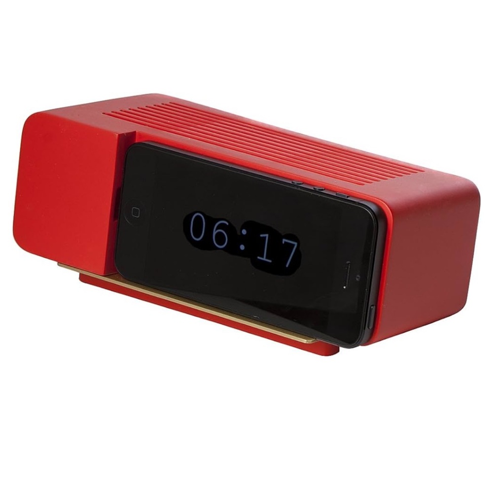 New Areaware Decorative Alarm Dock for iPhone 5, Red